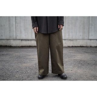 コモリ(COMOLI)のI am dork Cotton Twill Work Pants khaki(ワークパンツ/カーゴパンツ)