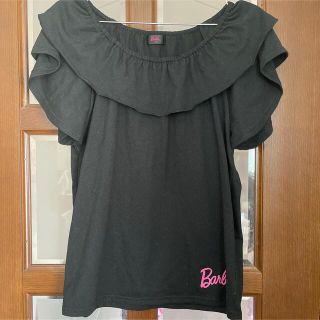 バービー(Barbie)の【 Barbie】バービー  ブラック　女の子　トップス　半袖　160(Tシャツ/カットソー)