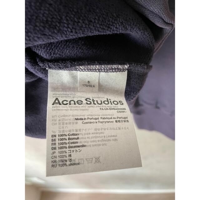 定価36300円21aw Acne studios Faceパッチロゴスウェット