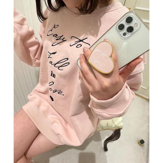 épine heart sweat baby pink