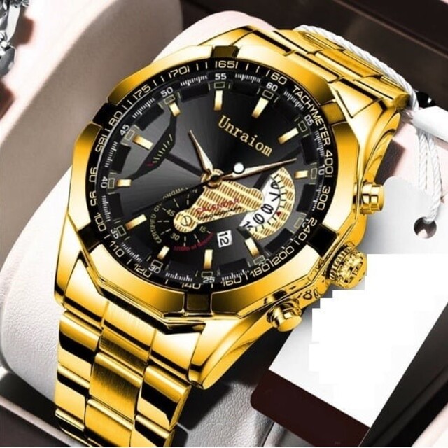 新品 デュアル クロノグラフ UNRAIOM 腕時計メンズ ラグジュアリーステン メンズの時計(腕時計(アナログ))の商品写真