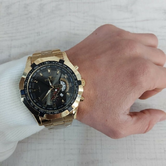 新品 デュアル クロノグラフ UNRAIOM 腕時計メンズ ラグジュアリーステン メンズの時計(腕時計(アナログ))の商品写真