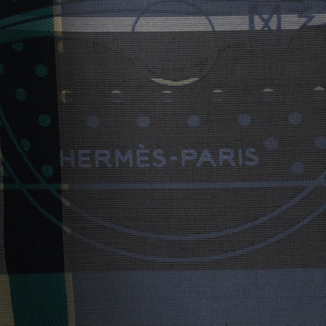 Hermes(エルメス)のエルメス  バンダナ マドラス チェック柄 スカーフ 紺/緑 レディースのファッション小物(バンダナ/スカーフ)の商品写真