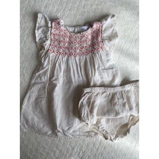 ザラキッズ(ZARA KIDS)のzara baby チュニック、ブルマセット　80(ワンピース)