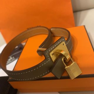 HERMES エルメス オーケリー ゴールド ブレスレット エトゥープ 新品箱付