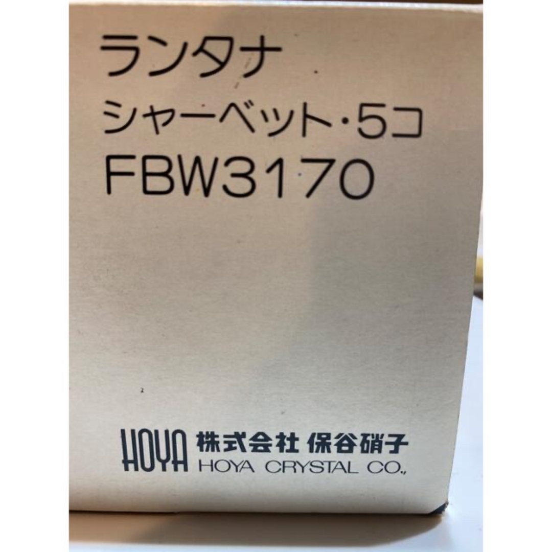 美品●HOYA 保谷硝子　ランタナ　紫陽花　アイスクリームカップ　デザートカップ インテリア/住まい/日用品のキッチン/食器(その他)の商品写真