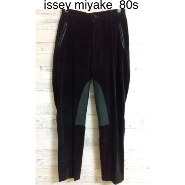 issey miyake 80´s コーデュロイパンツ レザーパッチ-