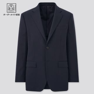 ユニクロ(UNIQLO)のユニクロ　ストレッチウールジャケット　ネイビー(スーツジャケット)