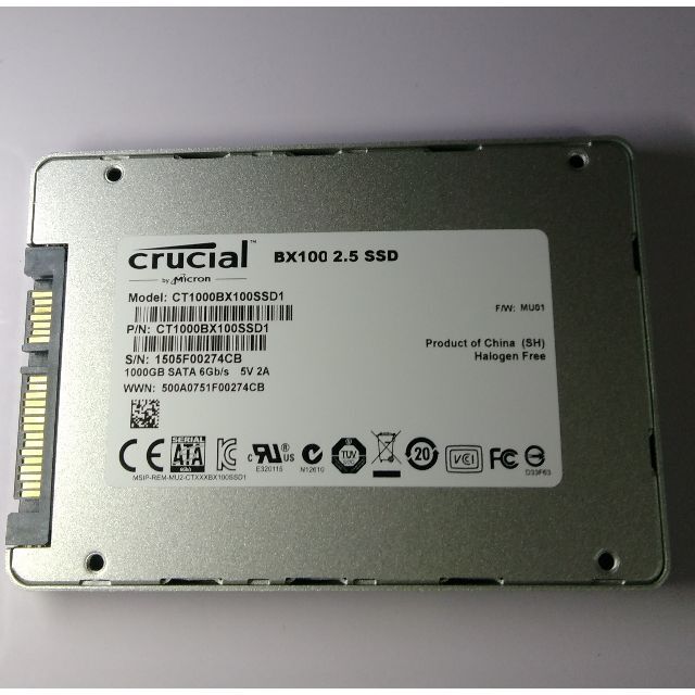 【訳あり】Crucial 2.5インチ内蔵SSD 1TB (1000GB) 1