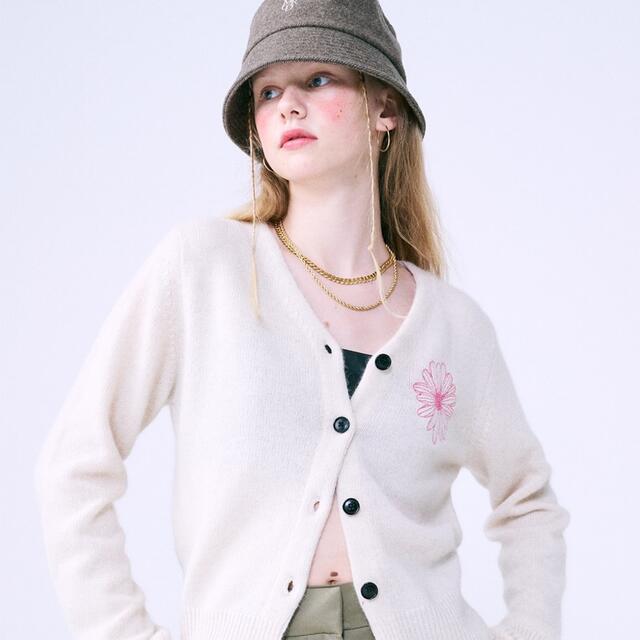 Mardi Mercredi マルディ CARDIGAN IVORY PINKの通販 by koony's shop ...