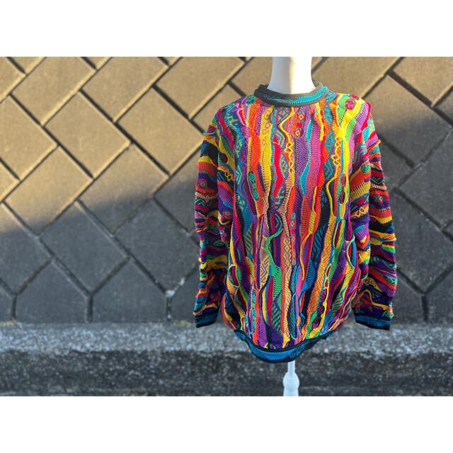 90s USA製  lizwear  総柄ニット カラフル 原宿系　90s