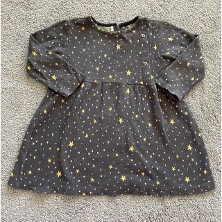 ザラキッズ(ZARA KIDS)のzarababy ザラベビー 星柄ワンピース 秋冬 98cm(ワンピース)