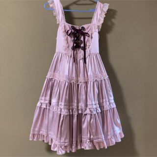 アンジェリックプリティー(Angelic Pretty)のAngelic Pretty　サテンドット ベビードールJSK(ひざ丈ワンピース)