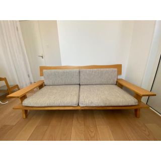 ニトリ - ウッドソファ 3人掛け 3人掛け ニトリ 木 和モダンの通販 by
