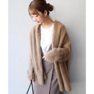Noble - NOBLE ラクーンニットオーバーカーディガン・最終値下げ!!の