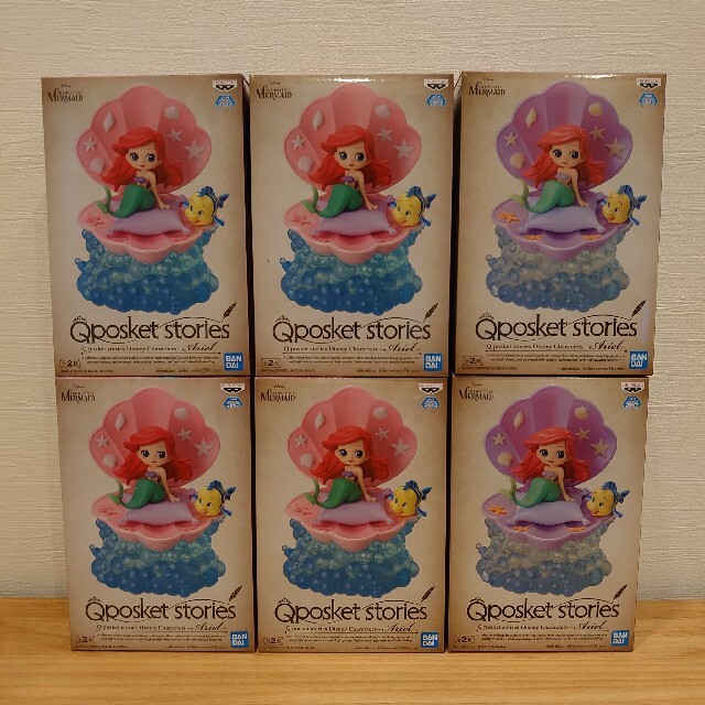 男女兼用 アリエル - BANPRESTO Qposket リトルマーメイド 6個セット