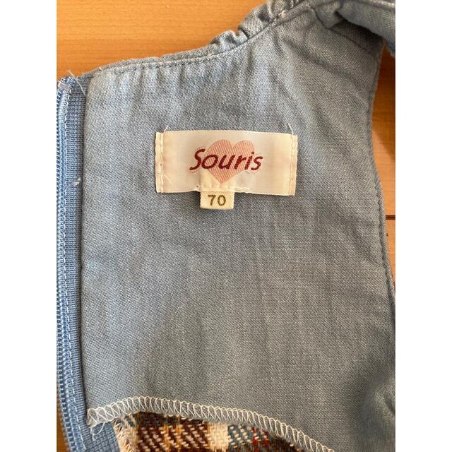 Souris(スーリー)のスーリー　ワンピース　70 キッズ/ベビー/マタニティのベビー服(~85cm)(ワンピース)の商品写真