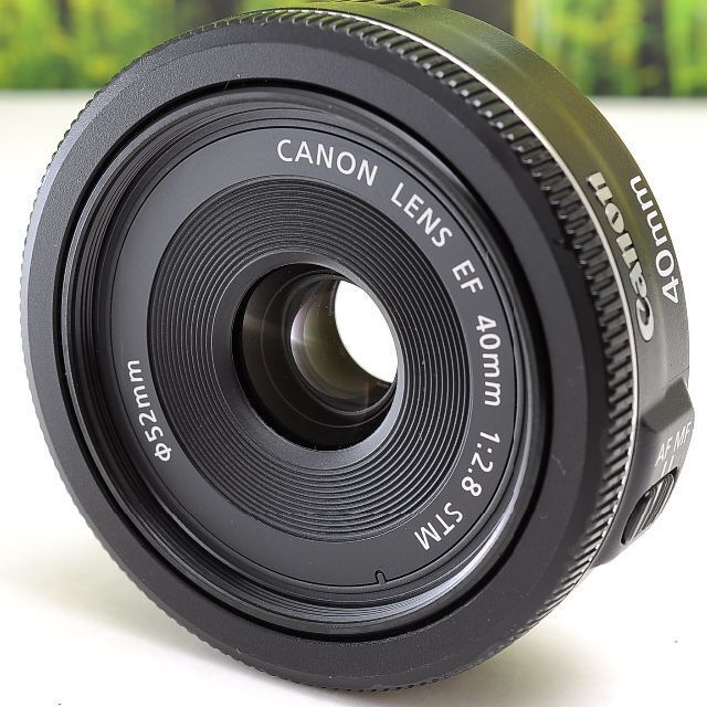 Canon(キヤノン)のCanon EF 40mm F2.8 STM！明るい単焦点レンズ☆3090-1 スマホ/家電/カメラのカメラ(レンズ(単焦点))の商品写真