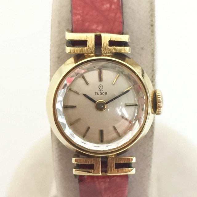 TUDOR チュードル カットガラス K18 1922 シルバー文字盤 手巻き