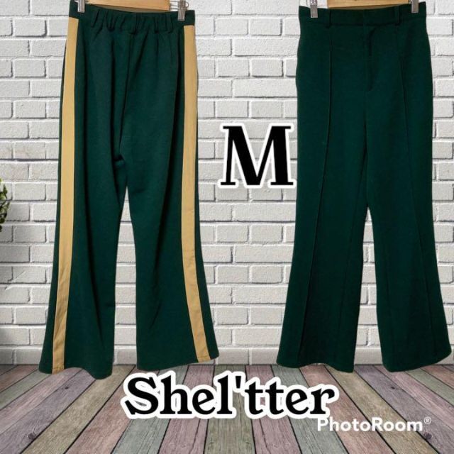 ❇️Shel"tter❇️✴️スラックスサイドラインフレアパンツ✴️⚜️M⚜️