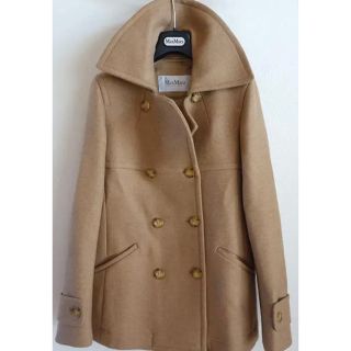 マックスマーラ(Max Mara)の美品♡Max Mara  Pコート白タグウール75%(ピーコート)