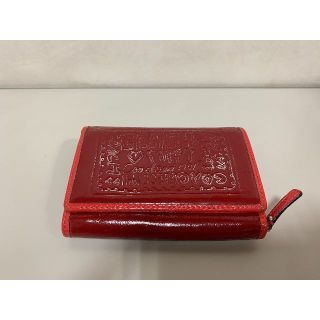 コーチ(COACH)のコーチ 2つ折り財布 エナメル 赤 ポピー(財布)