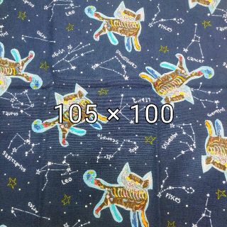 レア☆青☆105×100☆オレたちひょうげん族☆(生地/糸)