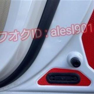 ホンダ(ホンダ)の153 N-BOX リフレクター 反射 ステッカー レッド赤 タイプ1 穴あり(車内アクセサリ)