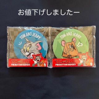 トムとジェリー　刺繍缶バッチ×2(バッジ/ピンバッジ)