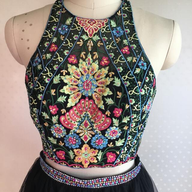S 262)VALUABLESHE 刺繍 セパレートワンピースドレス M - ひざ丈ワンピース