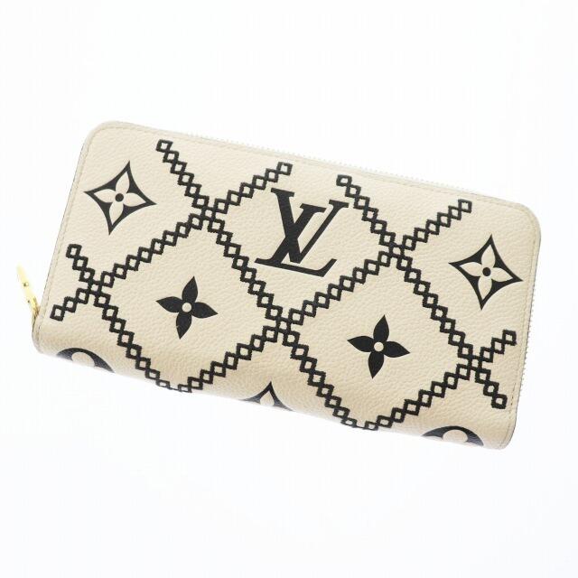 訳あり】 VUITTON LOUIS ウォレット△ ジッピー ブロデリー アンプラント モノグラム ルイヴィトン 財布