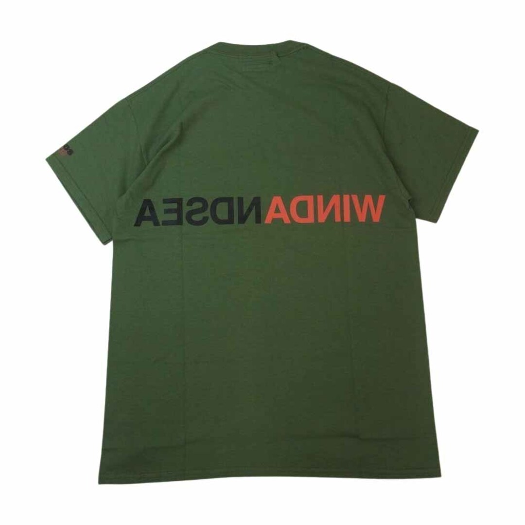 WIND AND SEA(ウィンダンシー)のWIND AND SEA ウィンダンシー Ｔシャツ AT20-070 × atmos アトモス TRIANGLE LOGO トライアングル ロゴ 半袖 Tシャツ グリーン系 M【新古品】【未使用】【中古】 メンズのトップス(シャツ)の商品写真