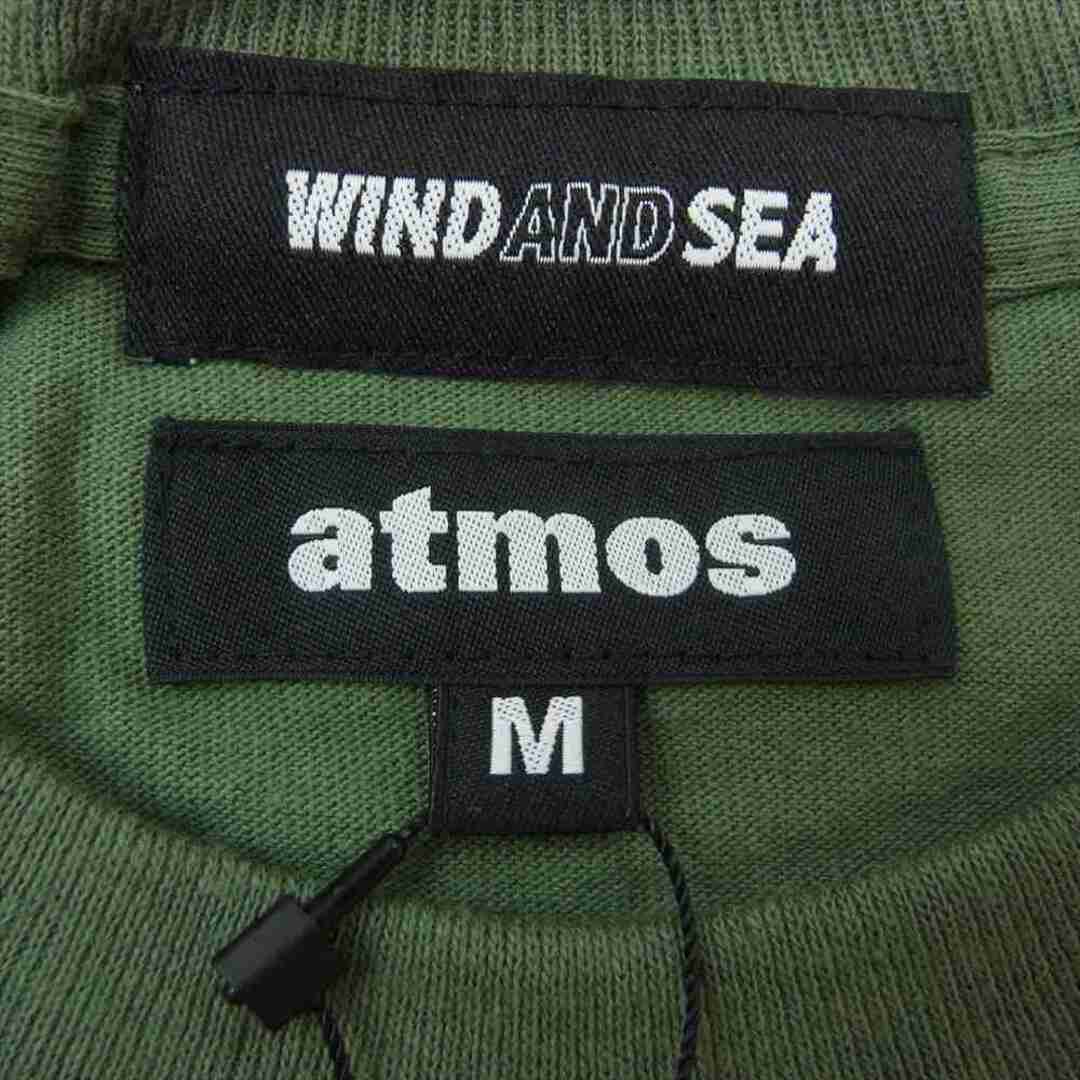 WIND AND SEA(ウィンダンシー)のWIND AND SEA ウィンダンシー Ｔシャツ AT20-070 × atmos アトモス TRIANGLE LOGO トライアングル ロゴ 半袖 Tシャツ グリーン系 M【新古品】【未使用】【中古】 メンズのトップス(シャツ)の商品写真