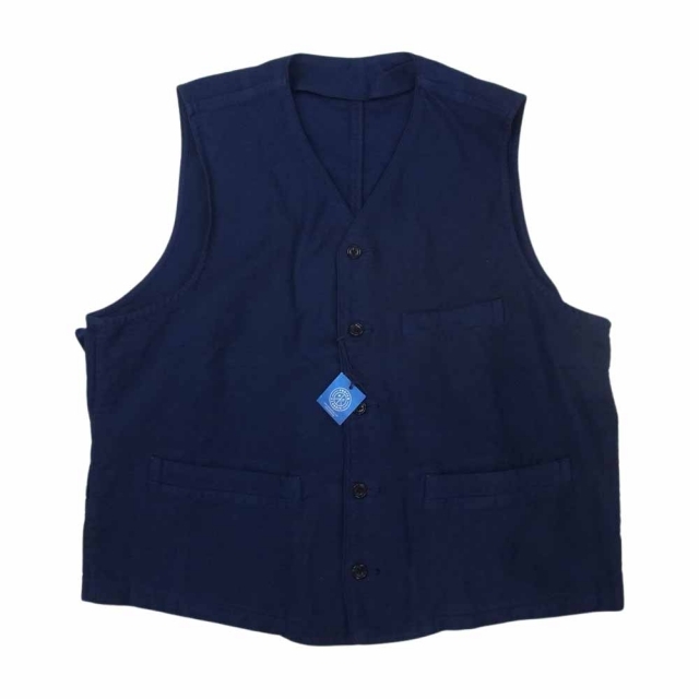 約39cm着丈PORTER CLASSIC ポータークラシック ベスト MOLESKIN CLASSIC VEST モールスキン クラシックベスト ネイビー系 L