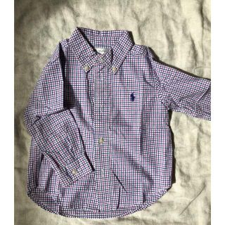 ラルフローレン(Ralph Lauren)のラルフローレン  チェックシャツ　パープル×ネイビー(シャツ/カットソー)