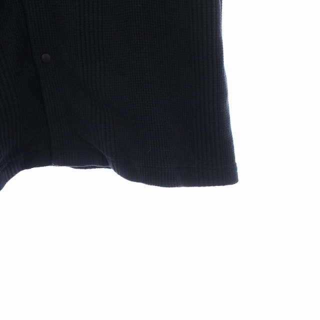 HUF 22SS WAFFLE POLO BLACK ワッフルポロシャツ M