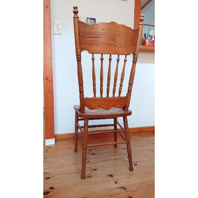 ②ビンテージ ウッド チェア 木製 英国 アンティーク スティックバック 椅子