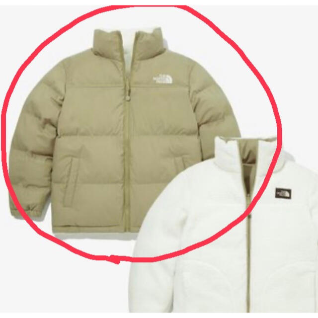 THE NORTH FACE(ザノースフェイス)のザ・ノースフェイス  リバーシブルダウンジャケット キッズ/ベビー/マタニティのキッズ服男の子用(90cm~)(ジャケット/上着)の商品写真