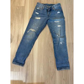 リーバイス(Levi's)のリーバイス　ダメージデニム501 CT  W23 L32(デニム/ジーンズ)