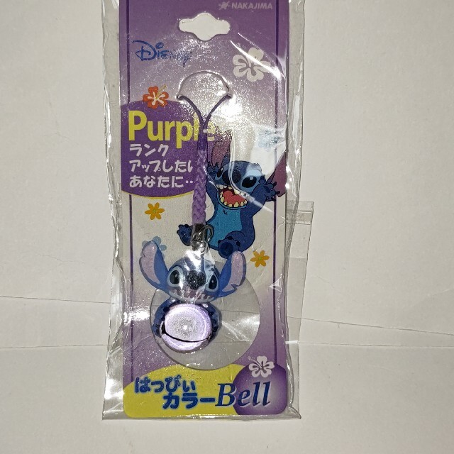 STITCH(スティッチ)のディズニー❇️スティッチ❇️はっぴぃカラーべるBell❇️鈴❇️紫❇️ストラップ エンタメ/ホビーのおもちゃ/ぬいぐるみ(キャラクターグッズ)の商品写真