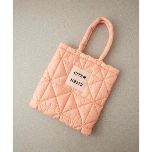 CITEN パデッド トートバッグ ライトピンク　新品