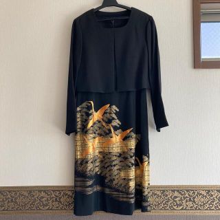 黒留袖 着物リメイク ワンピース ボレロ ジャケット
