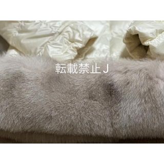 タイオン フォックス付きダウン TAION EXTRAオフホワイト裾ファー付