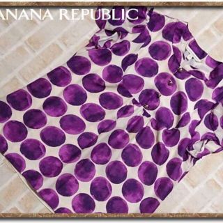 バナナリパブリック(Banana Republic)のバナナリパブリック　プルオーバーシルクブラウス(シャツ/ブラウス(半袖/袖なし))