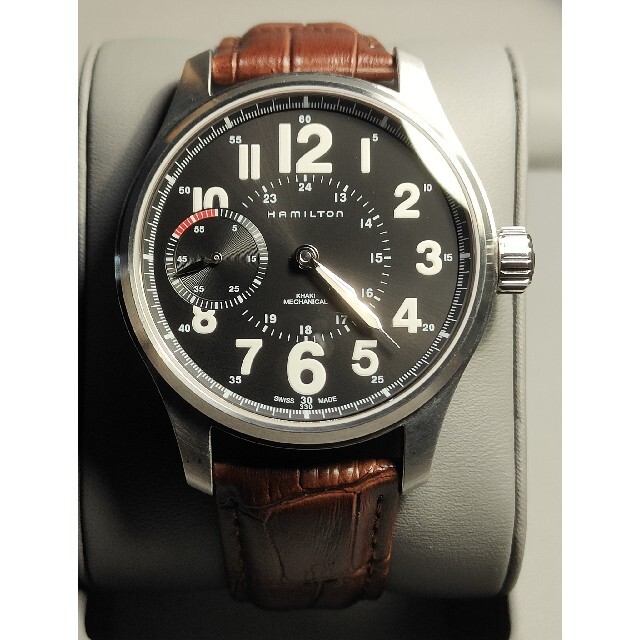 年末のプロモーション特価！ Hamilton - 完売　希少モデル　ハミルトン　カーキ　オフィサー　メカニカル 腕時計(アナログ)