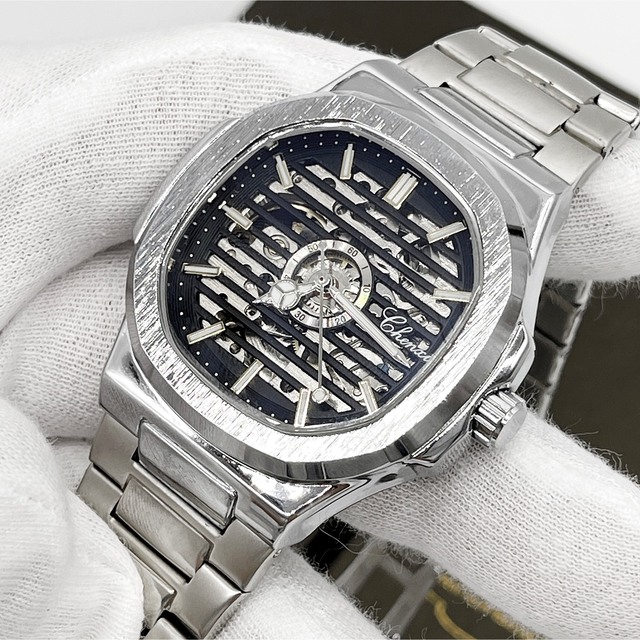 CHERAI 自動巻き スケルトン腕時計　ドイツ ブランド　ステンレス製