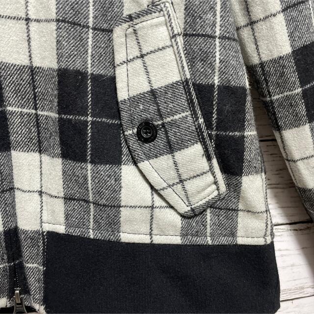 FRED PERRY(フレッドペリー)のFRED PERRY エルボーパッチ付きチェック柄ウールブルゾン ロゴ 刺繍 メンズのジャケット/アウター(ブルゾン)の商品写真