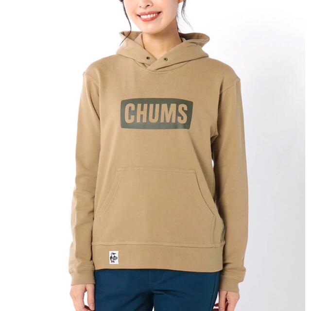 新品　CHUMS ロゴ　parka チャムス パーカー　bl　レディース