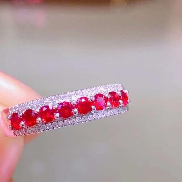 格安販売の 1.1ct 天然ルビー ダイヤモンドリング k18 リング(指輪