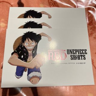 ONE PIECE SHIRTS 広告カード ルフィ3枚セット(キャラクターグッズ)